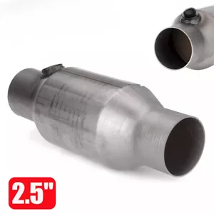 2.5" 63mm Universal Sports Cat Catalytic Converter High Flow 400 Cells Stainless - Picture 1 of 11