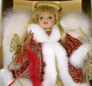 Muñeca de porcelana ángel de Navidad elección de coleccionistas de DanDee ¡RARA! - Imagen 1 de 7
