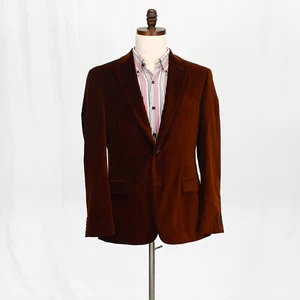 Alfani 40R Brown Sport Coat Blazer Jacket Solid 2B Cotton - Picture 1 of 11