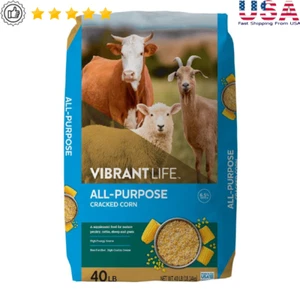 Cracked Corn 40lb High Energy Feed Digestible Supplements Livestock Chickens New - Picture 1 of 6