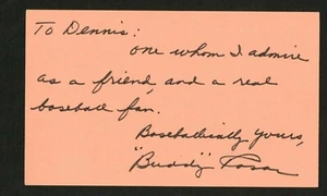 Buddy Rosar d.1994 signed autograph auto 3x5 index card Baseball Player 9930 - Picture 1 of 1