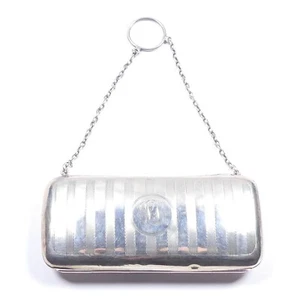 Antiguo bolso de dedo 1916 Clark & Sewell plata esterlina 925 Chester HM 75 g - Imagen 1 de 11