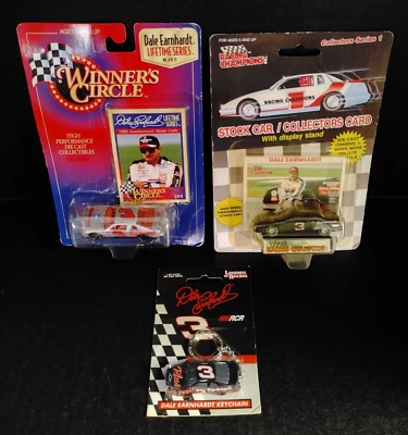 Lote de 3 fundidos a presión Dale Earnhardt Sr #3 1:64 plata + luminaria + llavero 1:87 NASCAR Foto 1 de 4