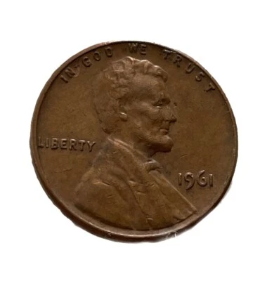1961 No Mint Mark Penny With L On Rim Error- Good condition- Refer to pictures. - Image 1 of 4