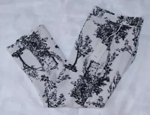 Neu JOIE Größe 8 Hose 100 % Leinen TASCHEN weites Bein Baum Leuchtturm Druck - Bild 1 von 5