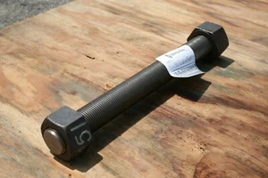 All Thread Steel Rod Bolt w/ 2 Nuts ASTM A193 Grade B7 - 15.75" L x 1.625" Dia. - Picture 1 of 12