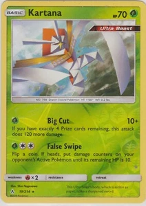 Tarjeta rara de Pokémon JCC SM bonos ininterrumpidos 19/214 kartana holo inverso - Imagen 1 de 1