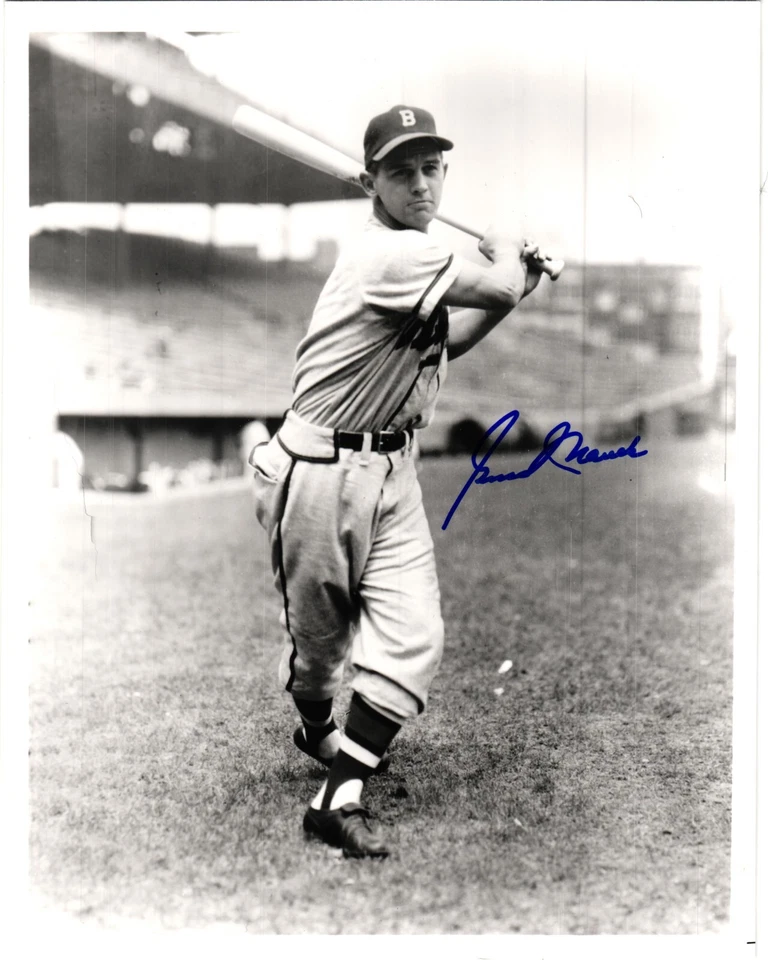 Gene Mauch Baseball Signed Boston Braves Autographed 8x10 Photo Dec/2005 RIP - Image 1 of 1