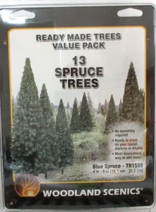 Woodland Scenics TR1588 4" - 6" Blue Spruce (13) - Picture 1 of 1
