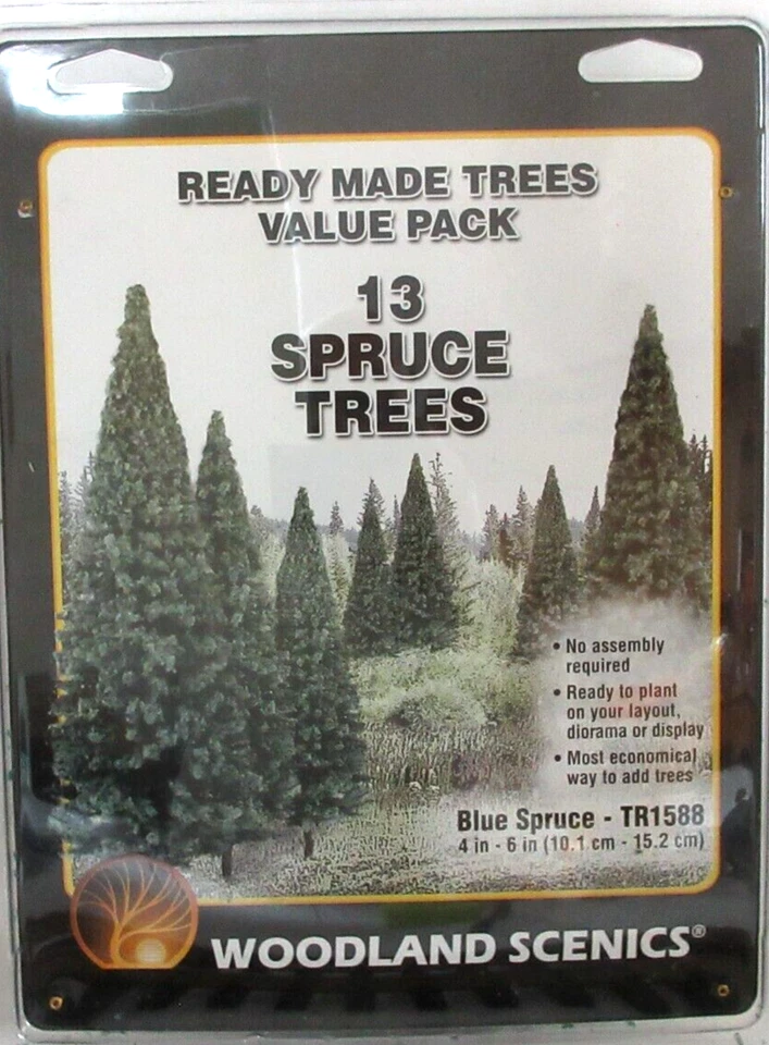 Woodland Scenics TR1588 4" - 6" Blue Spruce (13) - Image 1 of 1