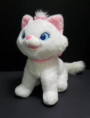 12" Parques Disney Marie el Gatito Gato Aristócatos Peluche Rosa Esponjoso Arco Foto 1 de 4
