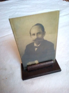 Stand Art Deco Bilderrahmen ~ 1900 Glas Foto 17 cm x 12 cm - Bild 1 von 7