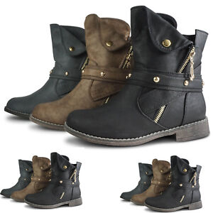 Biker Boots Damen Nieten Gunstig Kaufen Ebay