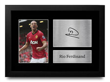 Rio Ferdinand A4 Man United bedrucktes handsigniertes Bild für Fußballfan