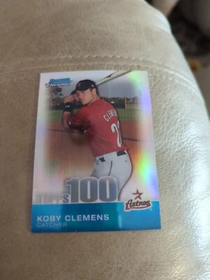 2010 Bowman Chrome Topps 100 Prospects Refractors Card #TPC58 Koby Clemens/499 - Image 1 of 2