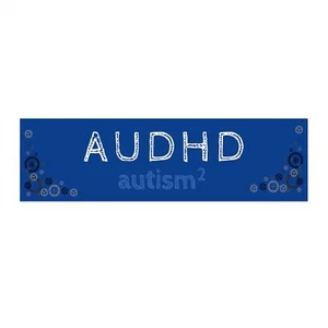 AUDHD Autism Squared Bumper Sticker - Picture 1 of 4
