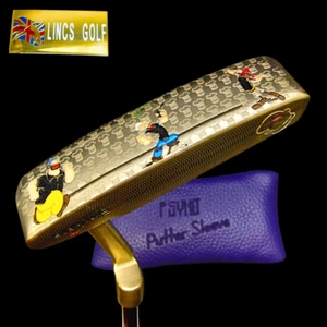 Custom Milled Popeye Cartoon Themed Ping Anser Putter 88.5cm Genuine Leather HC - Picture 1 of 12