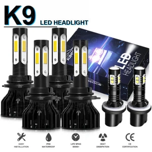 For Chevy Trailblazer Utility 2002-2009 LED Headlight Hi-Low Fog Light Bulbs Kit - Picture 1 of 12