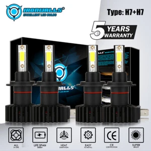 Kit de 4 bombillas LED H7 para Benz Sprinter 2500 3500 2010-2018 haz alto bajo - Imagen 1 de 12