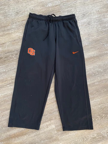 Oregon State Beavers Nike Therma Fit Sweat Pants Football Black Logo Drawstring Cover