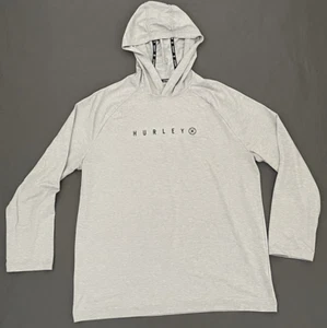 Hurley Performance Hoody Gray Long Sleeve Pullover Shirt Mens XL Lightweight - Picture 1 of 9