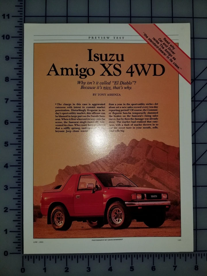 1989 Isuzu Amigo Brochure Folder - Image 1 of 1