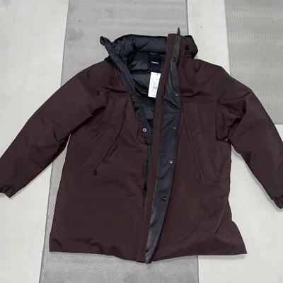 New THEORY BOND 2L Malbec Mid PARKA JACKET  SIZE XL POLYESTER WOOL Brown  W Tags - Image 1 of 4