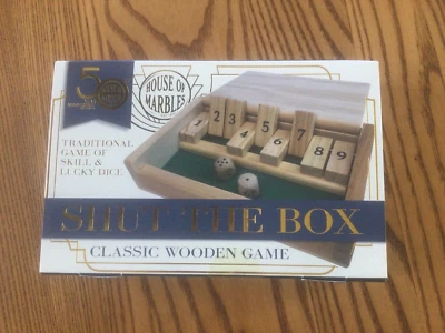 4 Players Shut The Box Wooden Traditional Pub Dice Family Kids Children Gaming - Image 1 of 4