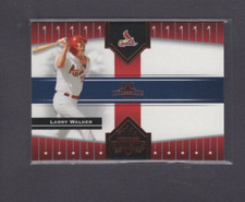 2005 DONRUSS CHAMPIONS IMPRESSIONS ORANGE FOIL #138 LARRY WALKER CARDINAL #21/75