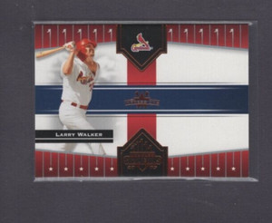 2005 DONRUSS CHAMPIONS IMPRESSIONS ORANGE FOIL #138 LARRY WALKER CARDINAL #21/75