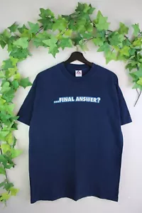 Vintage Jesus Shirt Adult Large Navy Final Answer Kerusso Religious Tee 90s - Picture 1 of 4