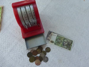 Kaufmannsladen alte Geobra Registrierkasse / Kasse mit Geld - Vintage - Bild 1 von 1