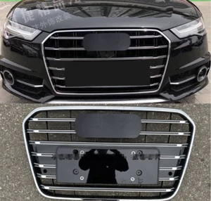 For Audi2016—2018 A6 C7 S6 RS6 Style Front bumper Silver Grille Grill - Bild 1 von 3