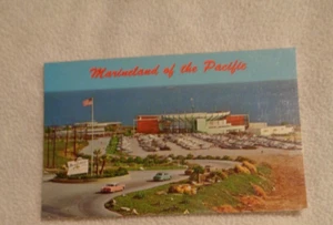 Vintage 1960er Marineland of the Pacific Park unbenutzte Postkarte Luftaufnahme - Bild 1 von 2