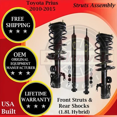 Amortiguadores delanteros y traseros Monroe OEM para Toyota Prius 1.8L Hybrid 2010-2015 Foto 1 de 4