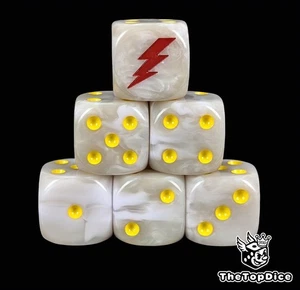 Marines de ataque rápido blancos para juegos de guerra de mesa de ciencia ficción Grimdark D6 dados de batalla - Imagen 1 de 5