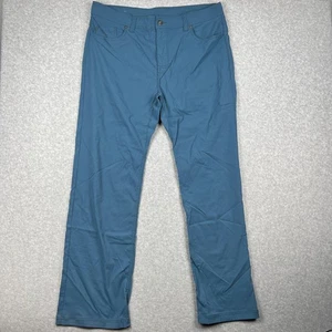Prana Brion II Standard Fit Hiking Pants Stretch 38x32 Mens Blue Trail Fishing - Picture 1 of 12
