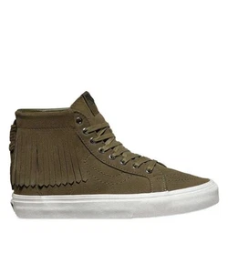 NWT Vans Sk8-hi Moc Genuine Suede Moccasin Fringe Hi Top Shoes Men’s 5.5 / 7 - Picture 1 of 11