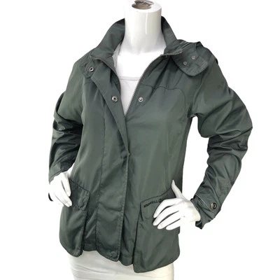 Merrell Womens Size M Windbreaker Jacket Raingear Hood Full Zip Long Sleeve Grey - Image 1 of 4