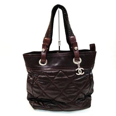 NO TARIFF Chanel Tote Bag Brown Coated Canvas 2287468 - Image 1 of 4