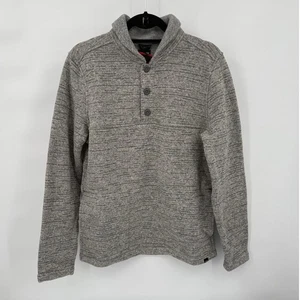 Nuevo con etiquetas prAna Hombres Tri Hilos Térmicos Henley Top Bolsillos 3/4 Botones Gris Jaspeado - Imagen 1 de 14