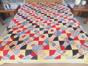 Vintage Feed Sack Wild West & Native-American Novelty Prints BOSTON PUZZLE Quilt - Picture 1 of 24
