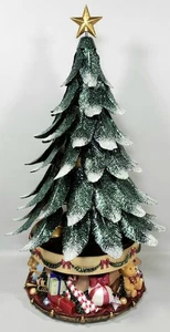 Vintage Partylite grüner musikalischer Weihnachtsbaum Teelichthalter 15" NICHT MEHR ERHÄLTLICH  - Bild 1 von 9