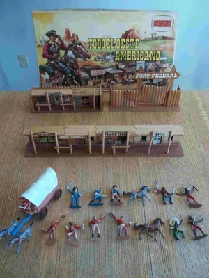 RARO 1970 Comansi escala 1/32 Western Town Juego 100% Completo en Caja C-8 Foto 1 de 4