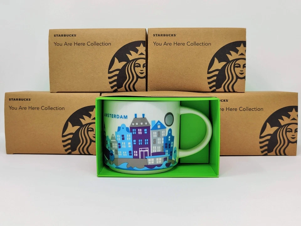 STARBUCKS Amsterdam Tasse für Espresso YAH Ornament City Mug Niederlande 2oz NEU