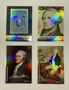 4 Alexander Hamilton Holographic Trading Cards Lot (GleeBeeCo) - Picture 1 of 6