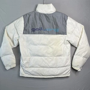GolfWang Puffer Jacket Mens Small White Reflective Zip Up Duck Down *Read - Picture 1 of 21