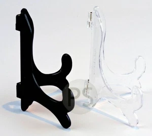 Small Plate Display Stand : Black & Clear : Classic : Photo, Print, Card, Tile - Picture 1 of 8