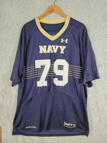 US Navy Naval Academy Midshipmen Under Armour Classic Football #79 Jersey 2XL Cover