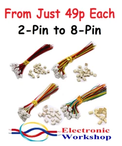 SH 1.0mm 2-Pin 3, 4, 5, 6, 7, 8 Micro Connector PCB Socket Wire Cable UK Seller - Picture 1 of 34